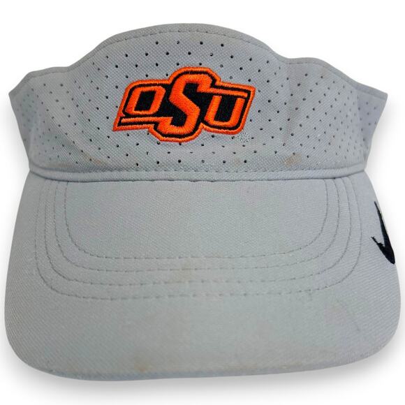 Oklahoma State Cowboys Visor Nike Dri Fit Gray Orange Adjustable - Picture 1 of 7